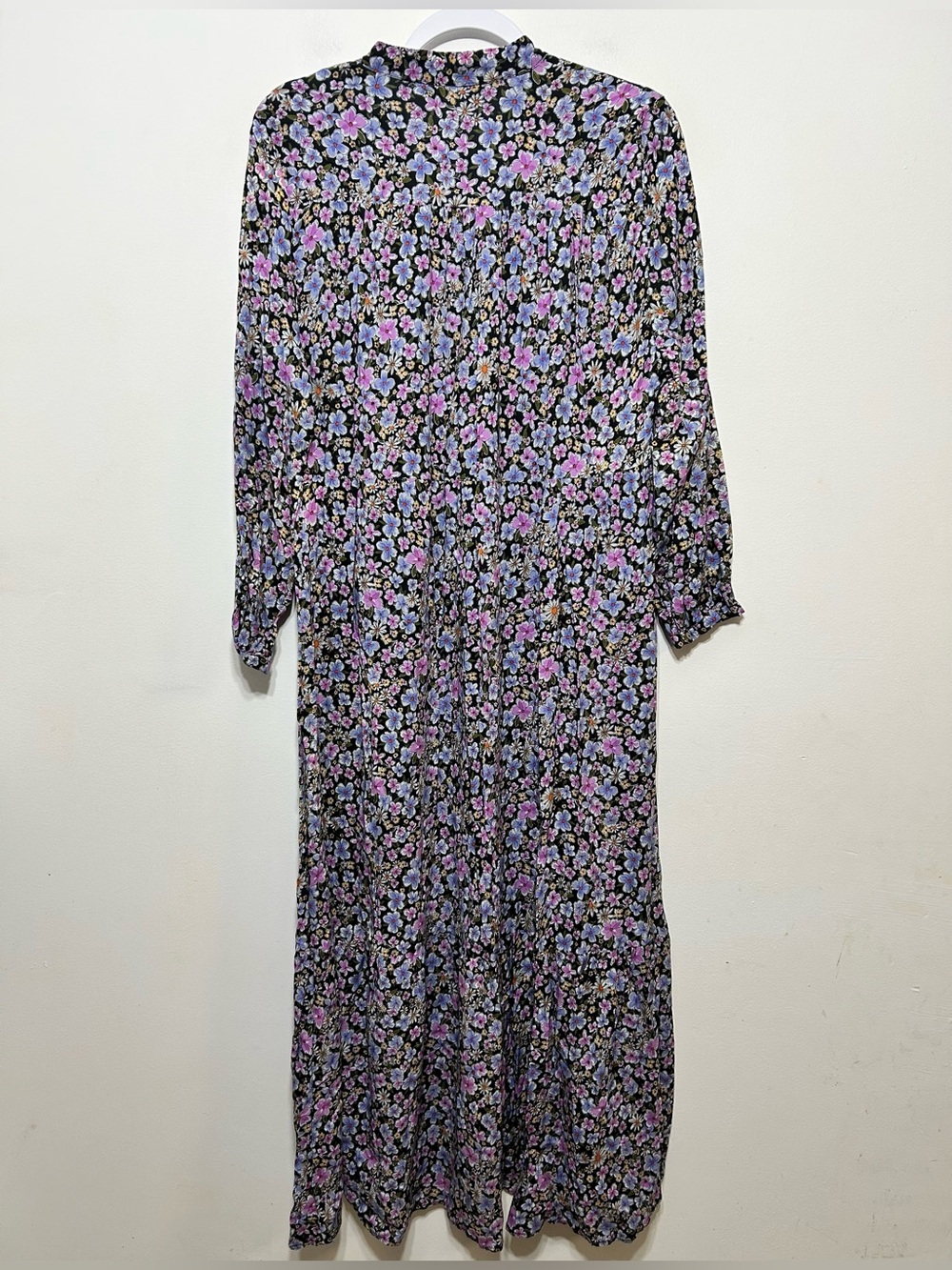 Zara Ditsy Floral Cottagecore Prairie Maxi Dress Womens Size Large - Picture 6 of 8
